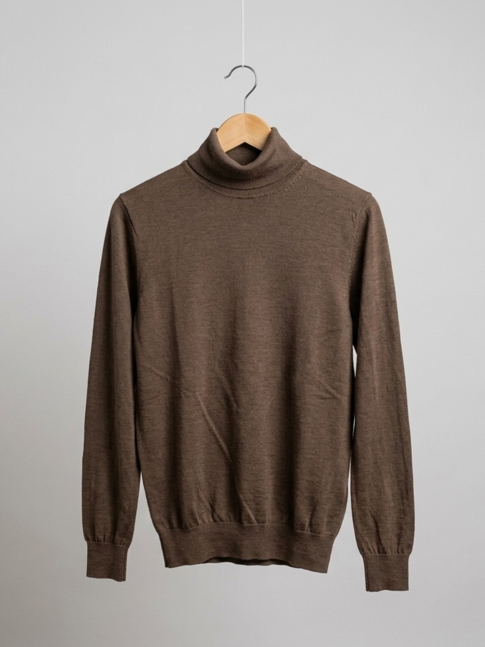 Mango Men's 100% Merino Wool Turtleneck Sweater Large